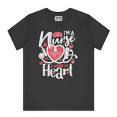I'm A Nurse A Work Of Heart Black T-shirt product type